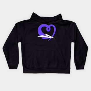 Spreading Love Purple Kids Hoodie